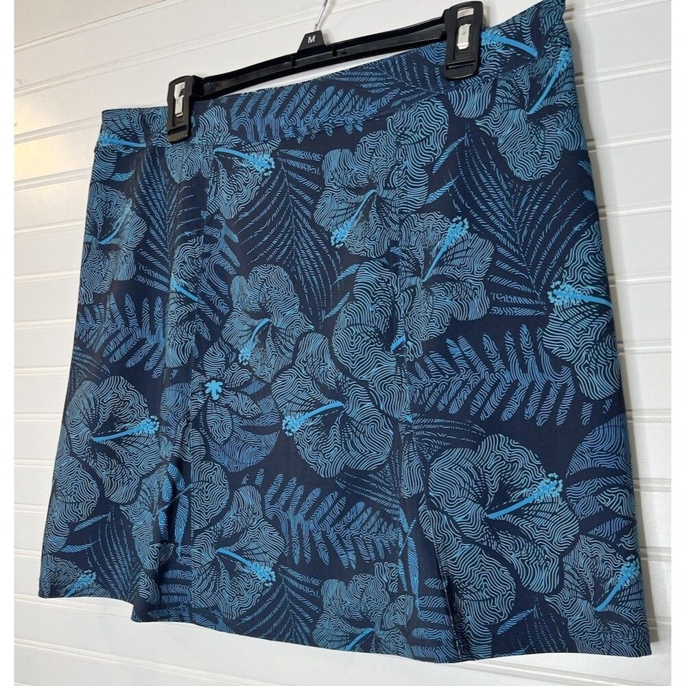 Rip Skirt Large Blue Hibiscus Flower Short Beach Hawaii Vacation Summer - Picture 7 of 10